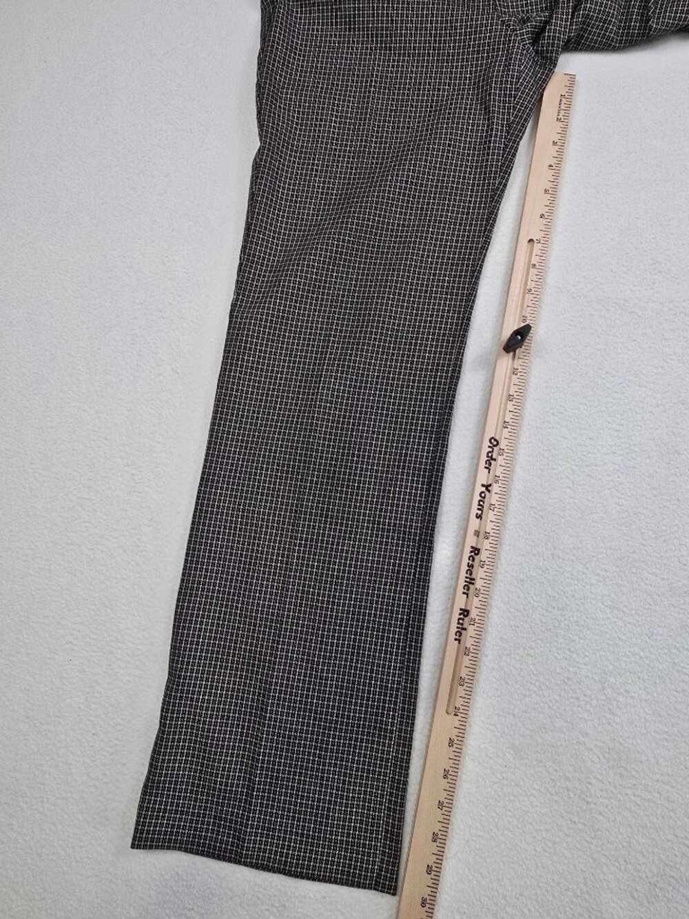 Ann Taylor Loft Checked Black & Beige Dress Pants Size 6 - Picture 3 of 4
